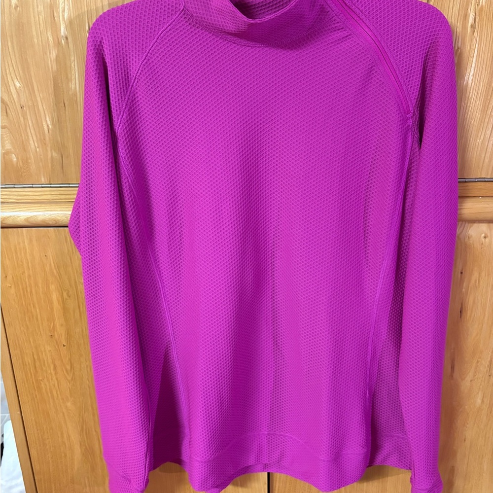 Women’s Slazenger Fuchsia Long Sleeved Mock Turtle Golf Shirt